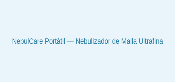 NebulCare Portátil nebulizador