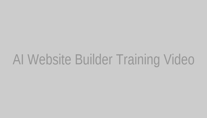 AI Website Builder Training Video Thumbnail
