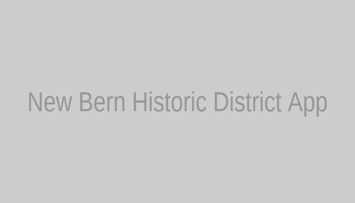 Image of a phone screen showing a historic walking tour app for New Bern