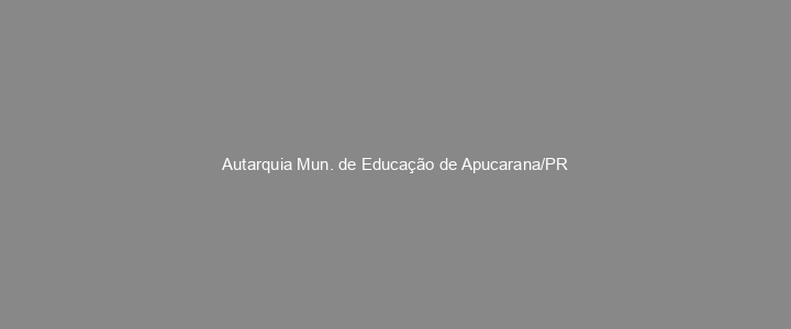 Provas Anteriores Autarquia Mun. de Educação de Apucarana/PR