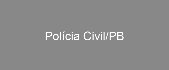 Provas Anteriores Polícia Civil/PB