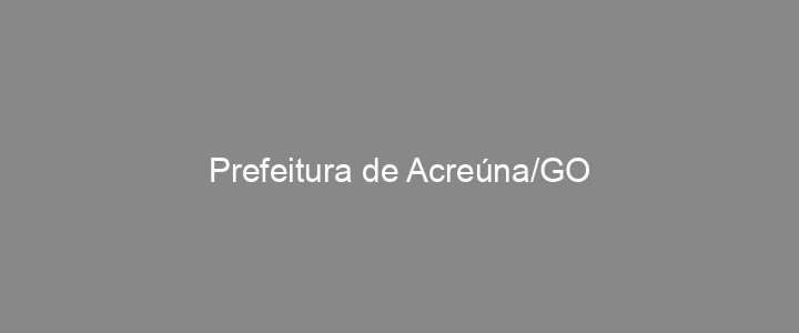 Provas Anteriores Prefeitura de Acreúna/GO