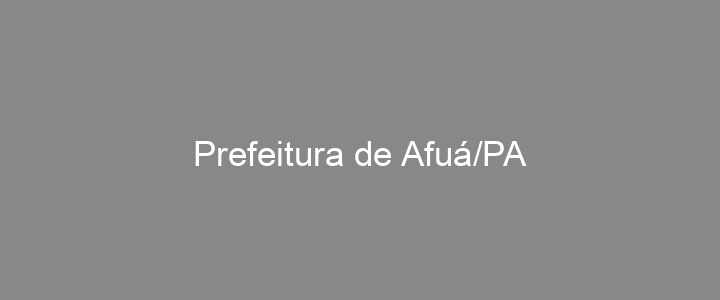 Provas Anteriores Prefeitura de Afuá/PA