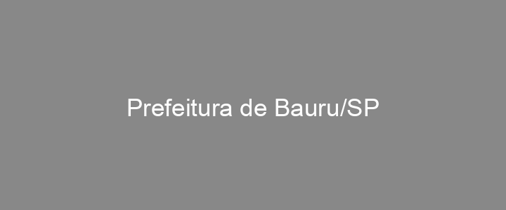 Provas Anteriores Prefeitura de Bauru/SP