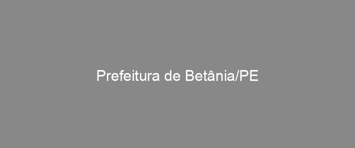 Provas Anteriores Prefeitura de Betânia/PE
