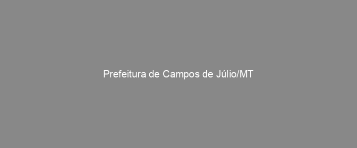 Provas Anteriores Prefeitura de Campos de Júlio/MT