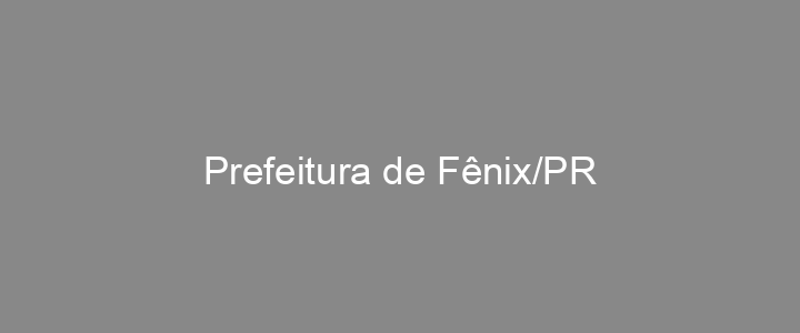 Provas Anteriores Prefeitura de Fênix/PR