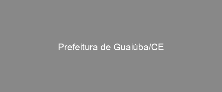 Provas Anteriores Prefeitura de Guaiúba/CE