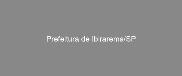 Provas Anteriores Prefeitura de Ibirarema/SP