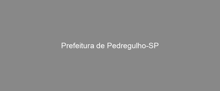 Provas Anteriores Prefeitura de Pedregulho-SP