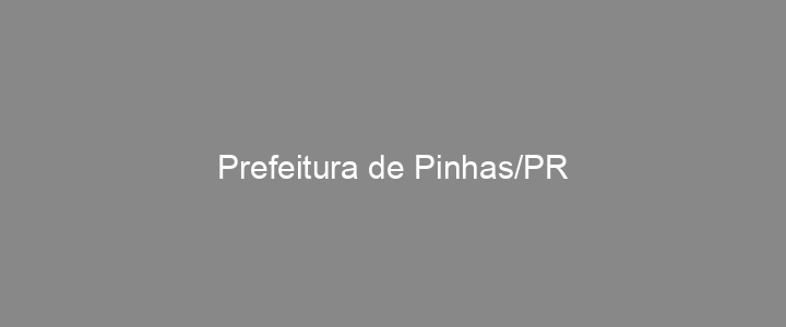 Provas Anteriores Prefeitura de Pinhas/PR