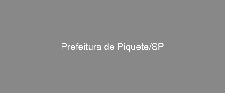 Provas Anteriores Prefeitura de Piquete/SP