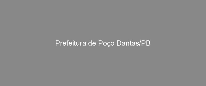 Provas Anteriores Prefeitura de Poço Dantas/PB