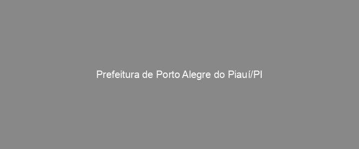 Provas Anteriores Prefeitura de Porto Alegre do Piauí/PI