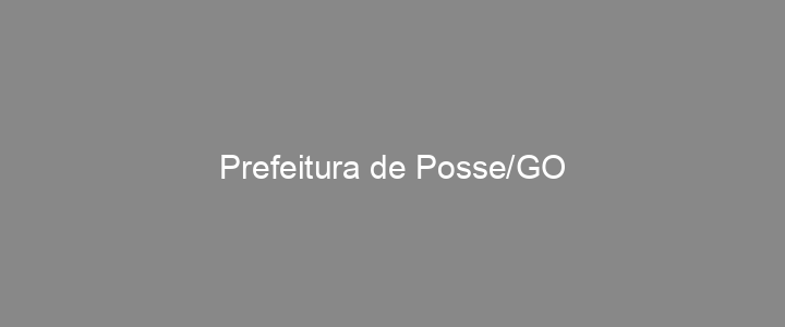 Provas Anteriores Prefeitura de Posse/GO