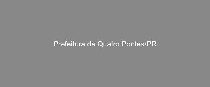 Provas Anteriores Prefeitura de Quatro Pontes/PR