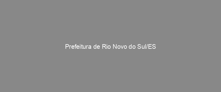 Provas Anteriores Prefeitura de Rio Novo do Sul/ES