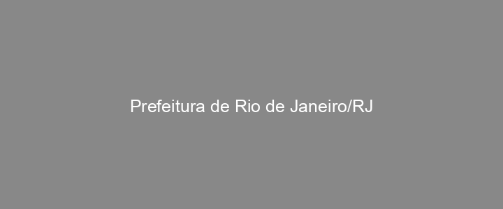 Provas Anteriores Prefeitura de Rio de Janeiro/RJ