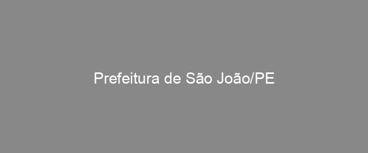 Provas Anteriores Prefeitura de São João/PE