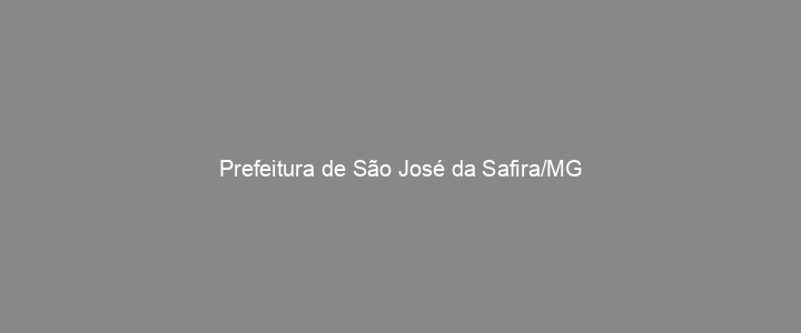 Provas Anteriores Prefeitura de São José da Safira/MG