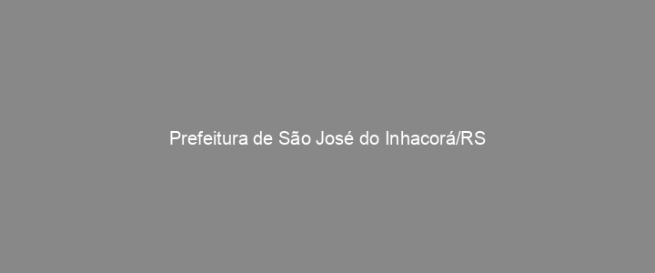 Provas Anteriores Prefeitura de São José do Inhacorá/RS