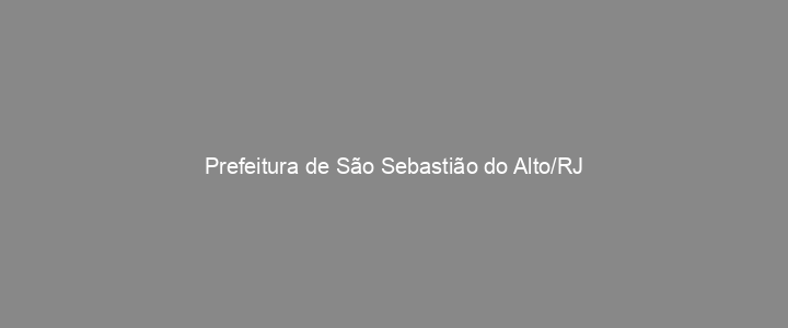 Provas Anteriores Prefeitura de São Sebastião do Alto/RJ