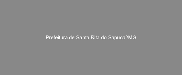 Provas Anteriores Prefeitura de Santa Rita do Sapucaí/MG