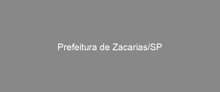 Provas Anteriores Prefeitura de Zacarias/SP