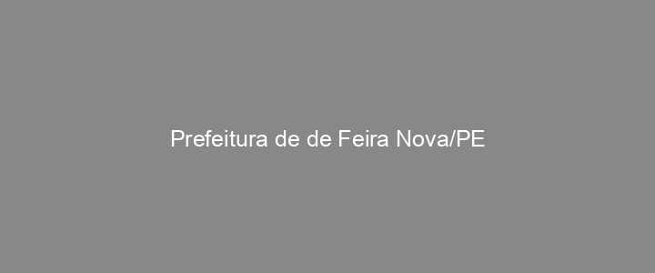 Provas Anteriores Prefeitura de de Feira Nova/PE