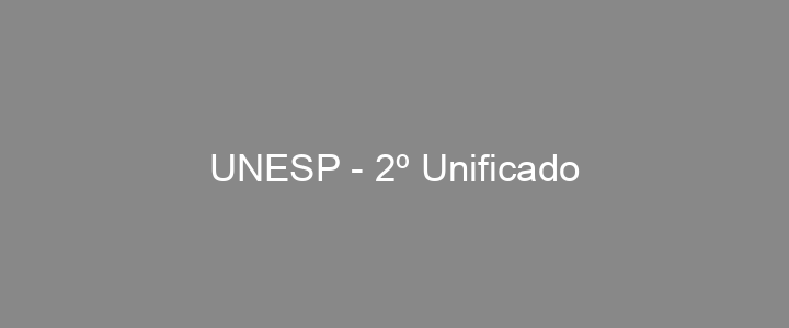 Provas Anteriores UNESP - 2º Unificado