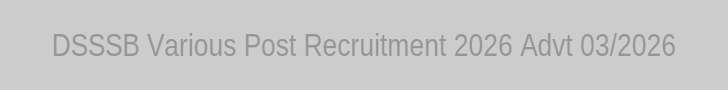 DSSSB Recruitment 2026 Feature Image