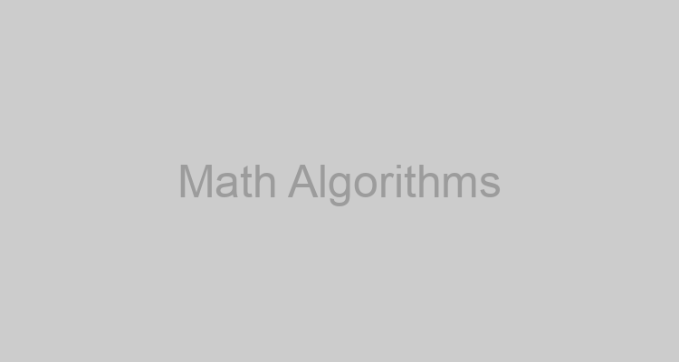 Math Algorithms