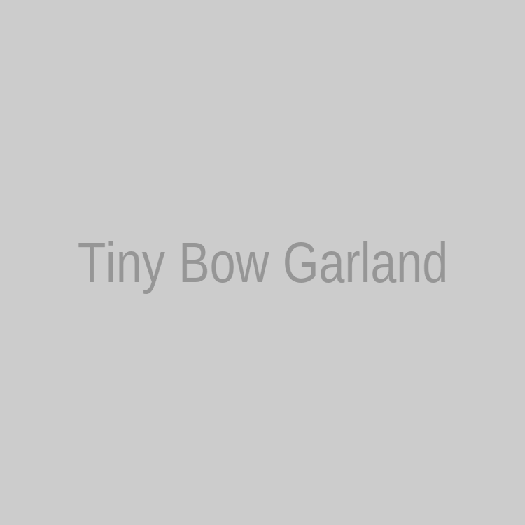Tiny duck tape bow garland decorating a gift or wall