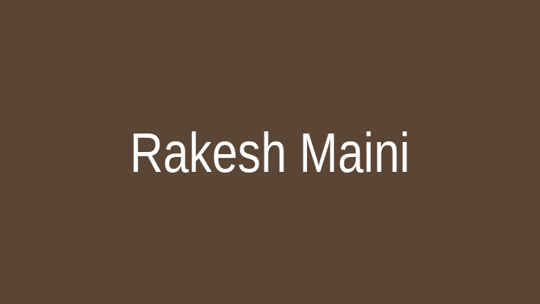 Rakesh Maini Celebrity Review
