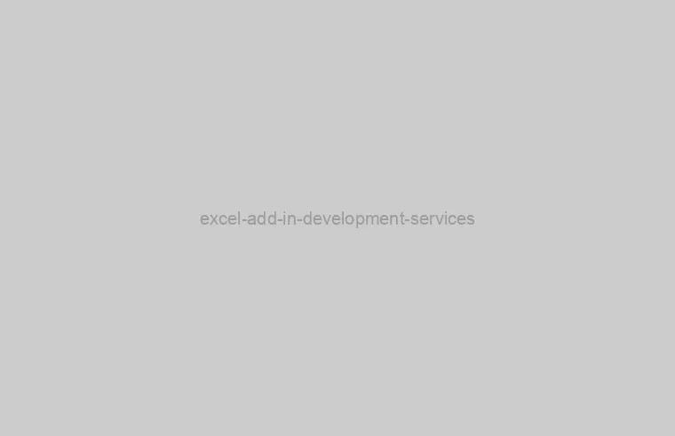 Excel Add-in development services