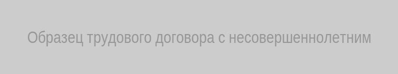 Пример трудового договора