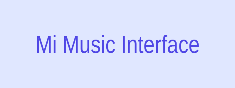 Mi Music App Interface