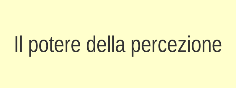 Illusione ottica e percezione