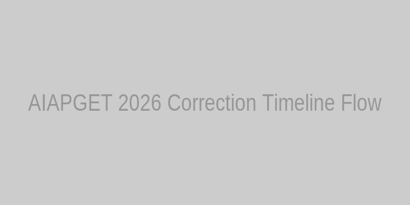 Placeholder: Timeline of AIAPGET 2026 Correction Window