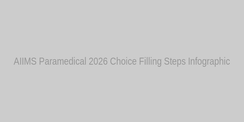 AIIMS Paramedical 2026 Choice Filling Steps