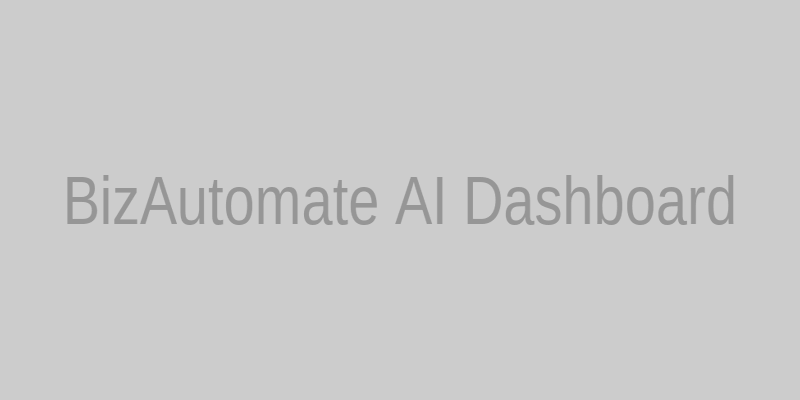 BizAutomate AI Dashboard