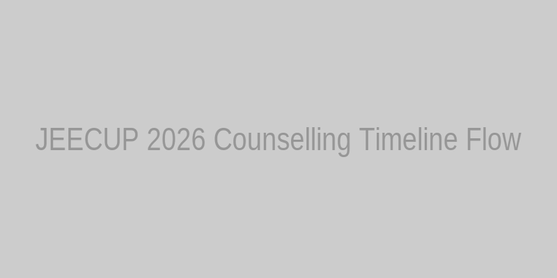 Timeline Chart Placeholder: JEECUP 2026 Counselling Phases