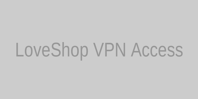 Изображение ноутбука с логотипом LoveShop и значком VPN
