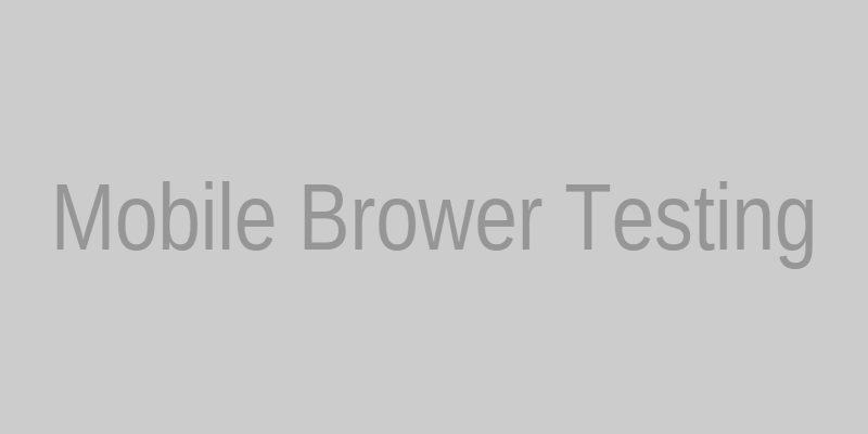 Illustration of browser-based mobile testing