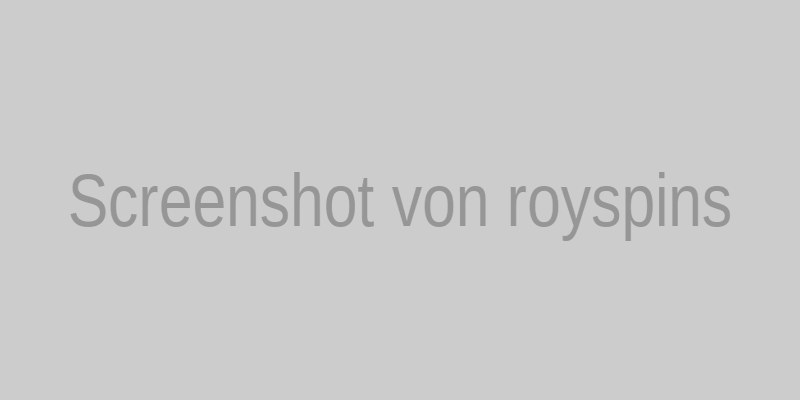 Screenshot von royspins Plattform