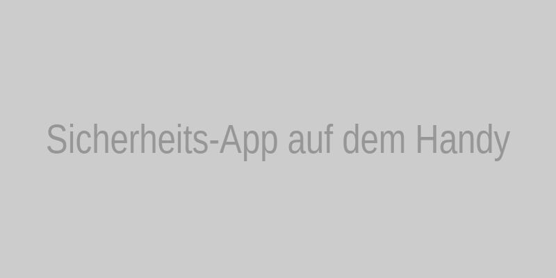 Sicherheits-App auf einem Smartphone