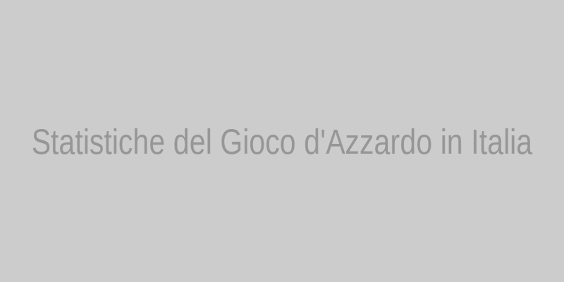 Grafico delle statistiche del gioco d'azzardo in Italia