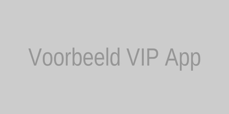 Voorbeeld van een VIP community app interface