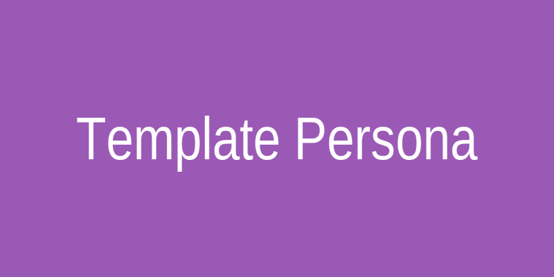 Template de persona pour une application métier