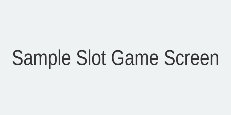 Sample Slot Game Screen